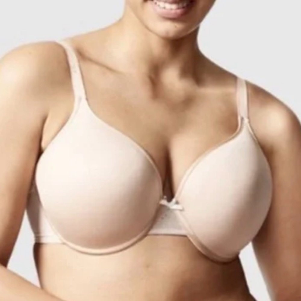 Chantelle Bra Size 34H Back Shooting Lightly Lined Bra Beige